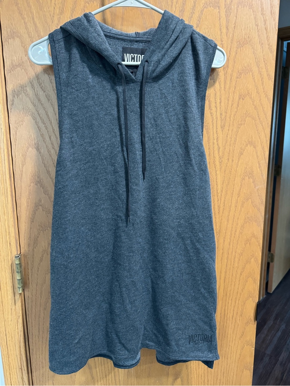 Victoria's Secret Charcoal Gray Sleeveless Hooded Tunic